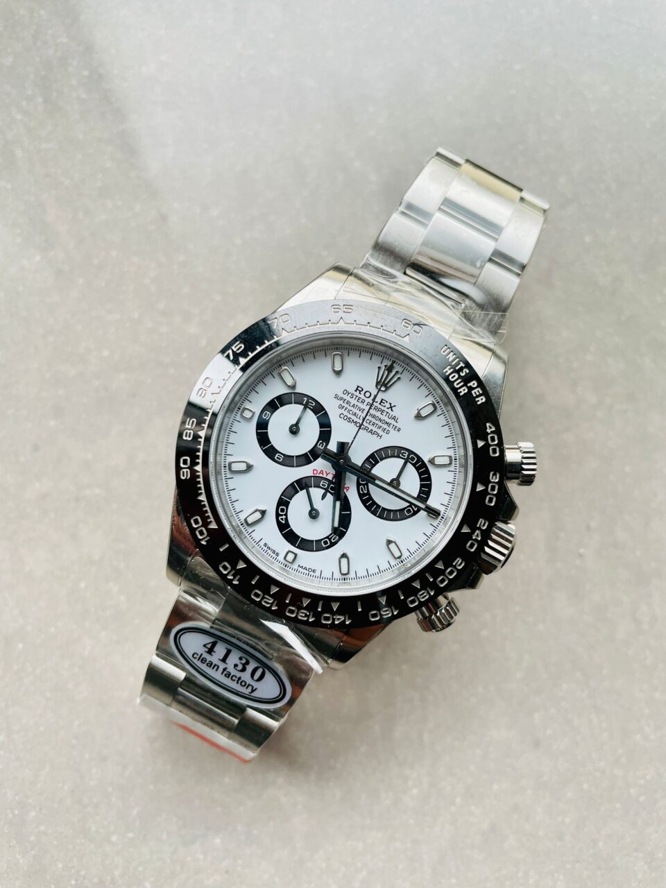 CLEAN FACTORY 1:1 Daytona 116500 PANDA Best Edition CF 904L SS Case and White Dial