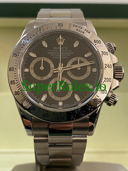 Cosmograph Daytona 40 Steel Black Index Dial Ref.116520