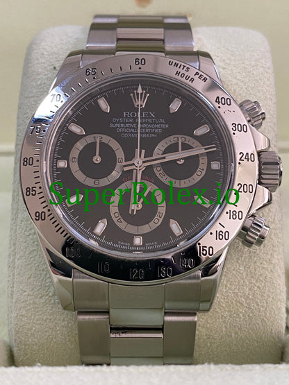 Cosmograph Daytona 40 Steel Black Index Dial Ref.116520