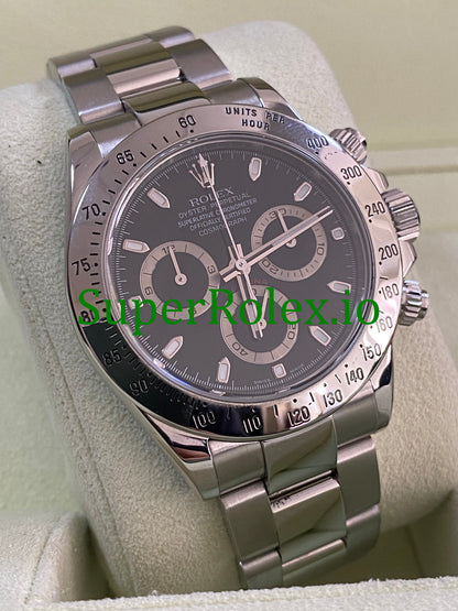 Cosmograph Daytona 40 Steel Black Index Dial Ref.116520